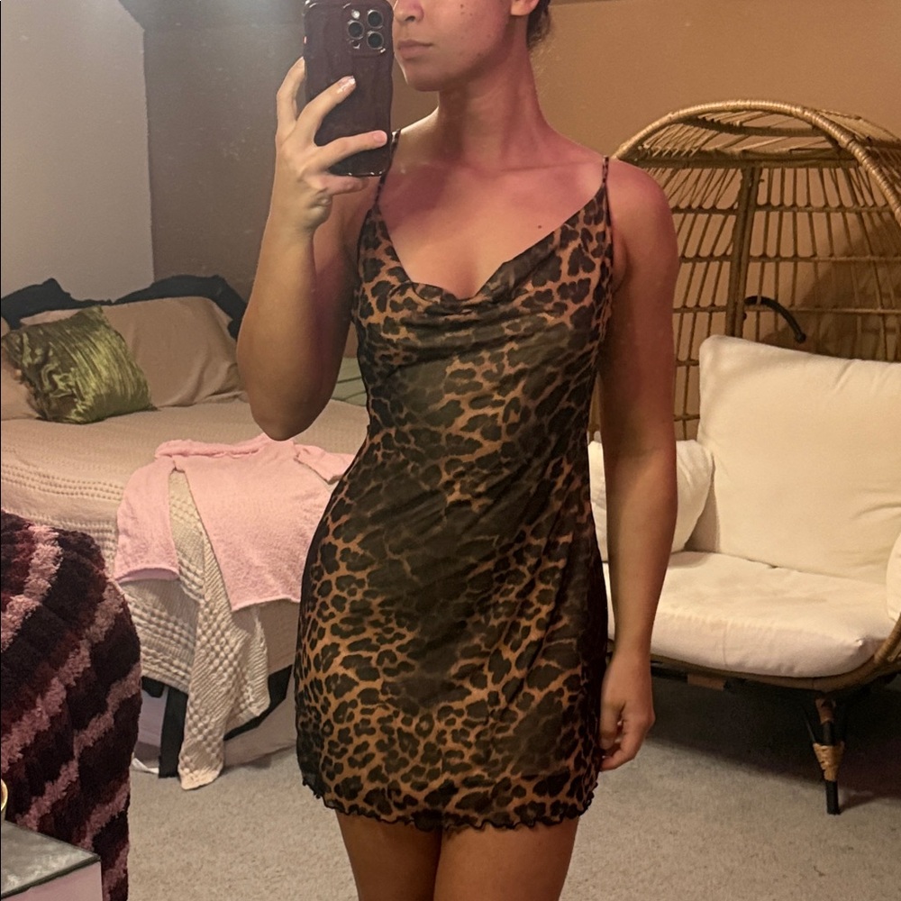 Whitefox Leopard Print minu Dress
